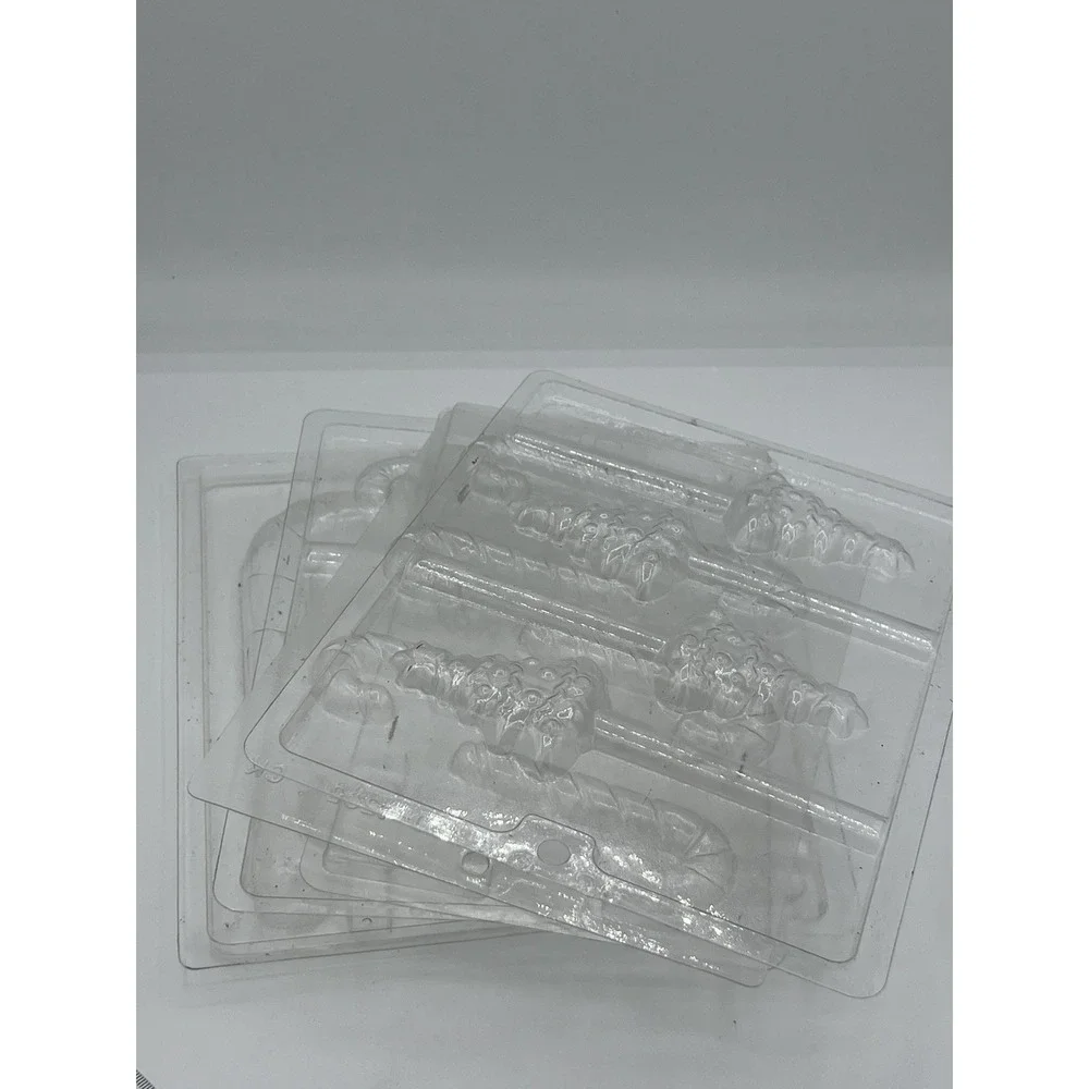 Christmas 5Pack Chocolate Candy Mold, 2 Cand Cane, Santa, Christmas Tree,